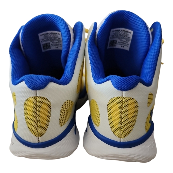 Under Armour Curry Spawn FloTro Basketball Sneaker Lightweight Yellow Blue 7.5 - Picture 6 of 8